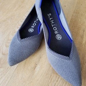 Rothys Cloud Grey Birdseye Size 6.5